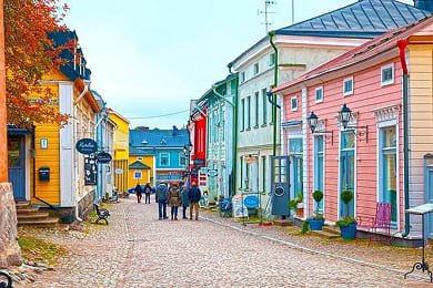 Colorful Helsinki neighborhood
