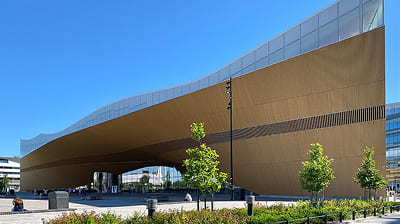 Oodi Central Library with modern wood architecture